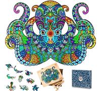 Jigsaw Puzzles for Adults XL 325 Piece (46x32.8cm) - Octopus Wooden Jigsaw Puzzle for Adults by The Puzzled Tree