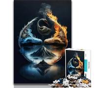 Jigsaw Puzzles for Adults Yin And Yang Teenager Jigsaw,Stress Reliever Staycation Kill Time Parent-child Interaction (size 38x26cm)