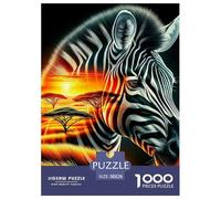 Jigsaw Puzzles for Adults Zebra 1000 Pieces Educational Games African Animal Theme Home Decoration Gifts for Men for Both Adults And Children 38x26cm