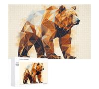 Jigsaw Puzzles for Adults1000 PCS Abstract Brown Bear Jigsaws for Adults DIY Toys Wall Art Unique Birthday And Xmas Gifts 1000 PCS