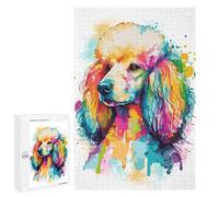 Jigsaw Puzzles for Adults1000 PCS Abstract Poodle Painting Adult Jigsaw Puzzle Family Game Presents for Women Challenging Game Gifts 1000 PCS