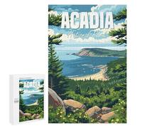 Jigsaw Puzzles for Adults1000 PCS Acadia National Park Adult Puzzles Brain Teaser Game Home Decoration Help The Brain Exercise 1000 PCS