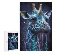 Jigsaw Puzzles for Adults1000 PCS Amiable Giraffe Adult Puzzles Brain Teaser Game Home Decoration Help The Brain Exercise 1000 PCS