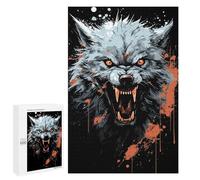 Jigsaw Puzzles for Adults1000 PCS Angry Wolf Adult Puzzles Brain Teaser Game Home Decoration Help The Brain Exercise 1000 PCS