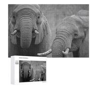 Jigsaw Puzzles for Adults1000 PCS Animals African Elephants Adult Jigsaw Puzzle Family Game Presents for Women Challenging Game Gifts 1000 PCS