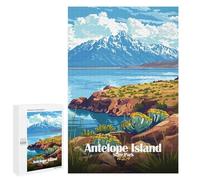 Jigsaw Puzzles for Adults1000 PCS Antelope Island State Park Illustration Adult Puzzles Brain Teaser Game Home Decoration Help The Brain Exercise 1000 PCS