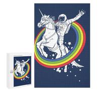Jigsaw Puzzles for Adults1000 PCS Astronaut Riding Unicorn Rainbow Puzzle for Adults Fun Games Wall Decoration Deal As Gifts for The Whole Family 1000 PCS