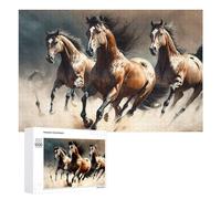 Jigsaw Puzzles for Adults1000 PCS Beautiful Horses Running Jigsaws for Adults DIY Toys Wall Art Unique Birthday And Xmas Gifts 1000 PCS