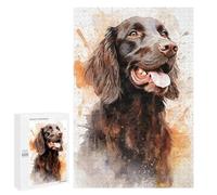 Jigsaw Puzzles for Adults1000 PCS Brown Flatcoated Retriever Puzzle for Adults DIY Toys Staycation Kill Time Fun at Home Activities, 1000 PCS