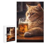 Jigsaw Puzzles for Adults1000 PCS Cat Beer Pub Pint Adult Jigsaw Family Game Staycation Kill Time for Birthday, Chrismas 1000 PCS