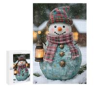 Jigsaw Puzzles for Adults1000 PCS Charming Snowman Ornament Puzzle for Adults DIY Toys Staycation Kill Time Fun at Home Activities, 1000 PCS