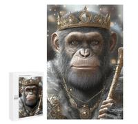 Jigsaw Puzzles for Adults1000 PCS Chimpanzee King Puzzle for Adults DIY Toys Staycation Kill Time Fun at Home Activities, 1000 PCS