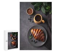 Jigsaw Puzzles for Adults1000 PCS Chocolate Croissant Coffee Jigsaw for Adults Brain Teaser Game Pattern Assembly Unique Birthday And Gifts 1000 PCS