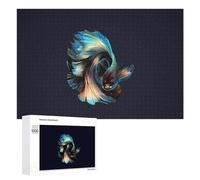 Jigsaw Puzzles for Adults1000 PCS Colorful Betta Fish Artwork Teenagers Puzzles Anti-Stress Toys Presents for Women Fun Activities at Home 1000 PCS