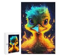 Jigsaw Puzzles for Adults1000 PCS Colorful Duckling with Flames Puzzle for Adults Fun Games Wall Decoration Deal As Gifts for The Whole Family 1000 PCS