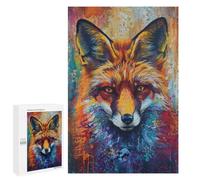 Jigsaw Puzzles for Adults1000 PCS Colorful Red Fox Puzzle for Adults DIY Toys Staycation Kill Time Fun at Home Activities, 1000 PCS