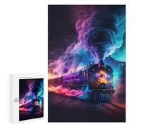 Jigsaw Puzzles for Adults1000 PCS Colorful Steam Train Journey Jigsaws for Adults DIY Toys Wall Art Unique Birthday And Xmas Gifts 1000 PCS