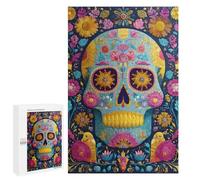 Jigsaw Puzzles for Adults1000 PCS Colorful Sugar Skull Art Print-1 Jigsaws for Adults Puzzle Family Activities Fun Activities at Home Gifts for Friends And Family 1000 PCS