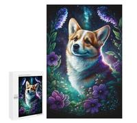Jigsaw Puzzles for Adults1000 PCS Corgi in Starry Garden Jigsaw for Adults Brain Teaser Game Pattern Assembly Unique Birthday And Gifts 1000 PCS