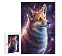 Jigsaw Puzzles for Adults1000 PCS Cosmic Corgi Portrait-24 Jigsaw for Adults Brain Teaser Game Pattern Assembly Unique Birthday And Gifts 1000 PCS