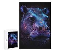 Jigsaw Puzzles for Adults1000 PCS Cosmic Hippo Portrait-5 Teenagers Puzzles Relaxing Games For Family Fun Fun Activities at Home 1000 PCS