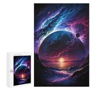 Jigsaw Puzzles for Adults1000 PCS Cosmic Sunset Ocean Jigsaw for Adults Brain Teaser Game Pattern Assembly Unique Birthday And Gifts 1000 PCS