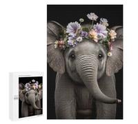 Jigsaw Puzzles for Adults1000 PCS Cute Baby Fluffy Elephant Adult Puzzles Brain Teaser Game Home Decoration Help The Brain Exercise 1000 PCS