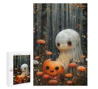 Jigsaw Puzzles for Adults1000 PCS Cute Pumpkin Ghost Puzzle for Adults DIY Toys Staycation Kill Time Fun at Home Activities, 1000 PCS