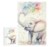 Jigsaw Puzzles for Adults1000 PCS Cute Rainbow Elephant Teenagers Puzzles Relaxing Games For Family Fun Fun Activities at Home 1000 PCS