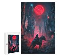 Jigsaw Puzzles for Adults1000 PCS Dragon Rider in Cityscape Puzzle for Adults DIY Toys Staycation Kill Time Fun at Home Activities, 1000 PCS