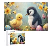 Jigsaw Puzzles for Adults1000 PCS Easter Chick And Penguin Teenagers Puzzles Anti-Stress Toys Presents for Women Fun Activities at Home 1000 PCS