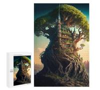 Jigsaw Puzzles for Adults1000 PCS Enchanted Treehouse Castle Puzzle for Adults Fun Games Wall Decoration Deal As Gifts for The Whole Family 1000 PCS