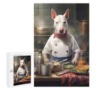 Jigsaw Puzzles for Adults1000 PCS English Bull Terrier Chef Puzzle for Adults Fun Games Wall Decoration Deal As Gifts for The Whole Family 1000 PCS