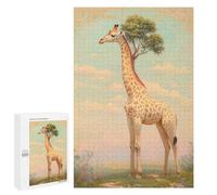 Jigsaw Puzzles for Adults1000 PCS Fantasy Giraffe Animal Puzzle for Adults Fun Games Wall Decoration Deal As Gifts for The Whole Family 1000 PCS