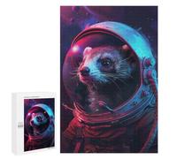 Jigsaw Puzzles for Adults1000 PCS Ferret Astronaut Jigsaws for Adults DIY Toys Wall Art Unique Birthday And Xmas Gifts 1000 PCS