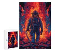 Jigsaw Puzzles for Adults1000 PCS Firefighter Flame Adult Jigsaw Family Game Staycation Kill Time for Birthday, Chrismas 1000 PCS