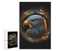 Jigsaw Puzzles for Adults1000 PCS Flaming Feathered Circle Puzzle for Adults Fun Games Wall Decoration Deal As Gifts for The Whole Family 1000 PCS