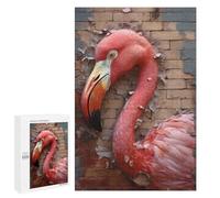 Jigsaw Puzzles for Adults1000 PCS Flamingo Breaking Through Wall Puzzle for Adults Fun Games Wall Decoration Deal As Gifts for The Whole Family 1000 PCS