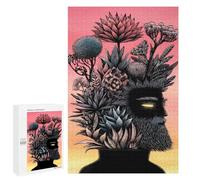 Jigsaw Puzzles for Adults1000 PCS Floral Head Profile Illustration Puzzle for Adults Fun Games Wall Decoration Deal As Gifts for The Whole Family 1000 PCS