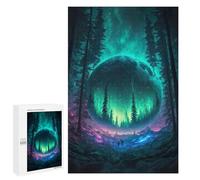 Jigsaw Puzzles for Adults1000 PCS Forrest Moon Polar Lights Adult Jigsaw Puzzle Family Games Difficult Challenge Fun Activities at Home 1000 PCS