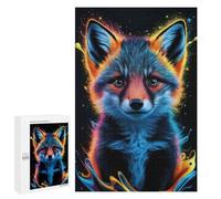 Jigsaw Puzzles for Adults1000 PCS Fox Baby Adult Jigsaw Puzzle Family Games Difficult Challenge Fun Activities at Home 1000 PCS