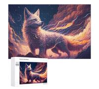 Jigsaw Puzzles for Adults1000 PCS Fox Spirit with Fire Wings Jigsaws for Adults DIY Toys Wall Art Unique Birthday And Xmas Gifts 1000 PCS