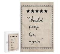 Jigsaw Puzzles for Adults1000 PCS Funny Bathroom Sign 6 Adult Jigsaw Puzzle Hands-on Game But Fun And Humorous Stress Reduction Gifts 1000 PCS