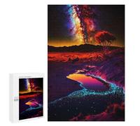 Jigsaw Puzzles for Adults1000 PCS Galactic Desert Oasis Puzzle for Adults Fun Games Wall Decoration Deal As Gifts for The Whole Family 1000 PCS
