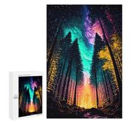 Jigsaw Puzzles for Adults1000 PCS Galactic Forest Aurora Adult Jigsaw Puzzle Hands-on Game But Fun And Humorous Stress Reduction Gifts 1000 PCS