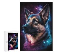 Jigsaw Puzzles for Adults1000 PCS Galactic German Shepherd Art Print Teenagers Puzzles Relaxing Games For Family Fun Fun Activities at Home 1000 PCS