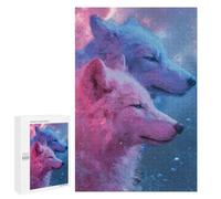 Jigsaw Puzzles for Adults1000 PCS Galactic Wolf Duo Adult Jigsaw Puzzles For Family Fun Fun Activities at Home Challenging Family Fun Game 1000 PCS