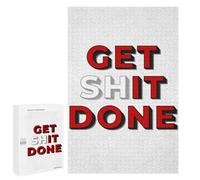 Jigsaw Puzzles for Adults1000 PCS Get Shit Done Jigsaw for Adults Brain Teaser Game Pattern Assembly Unique Birthday And Gifts 1000 PCS