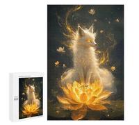 Jigsaw Puzzles for Adults1000 PCS Golden Fox on Lotus Jigsaws for Adults Family Games Presents for Women Unique Birthday And Gifts 1000 PCS