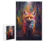 Jigsaw Puzzles for Adults1000 PCS Graffiti Fox Street Art Jigsaws for Adults DIY Toys Wall Art Unique Birthday And Xmas Gifts 1000 PCS